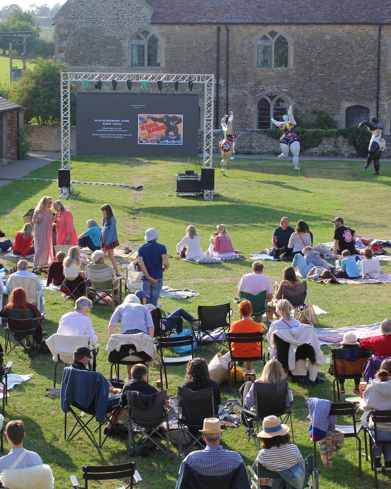 Outdoor film screening at Hauser & Wirth Somerset, 2025